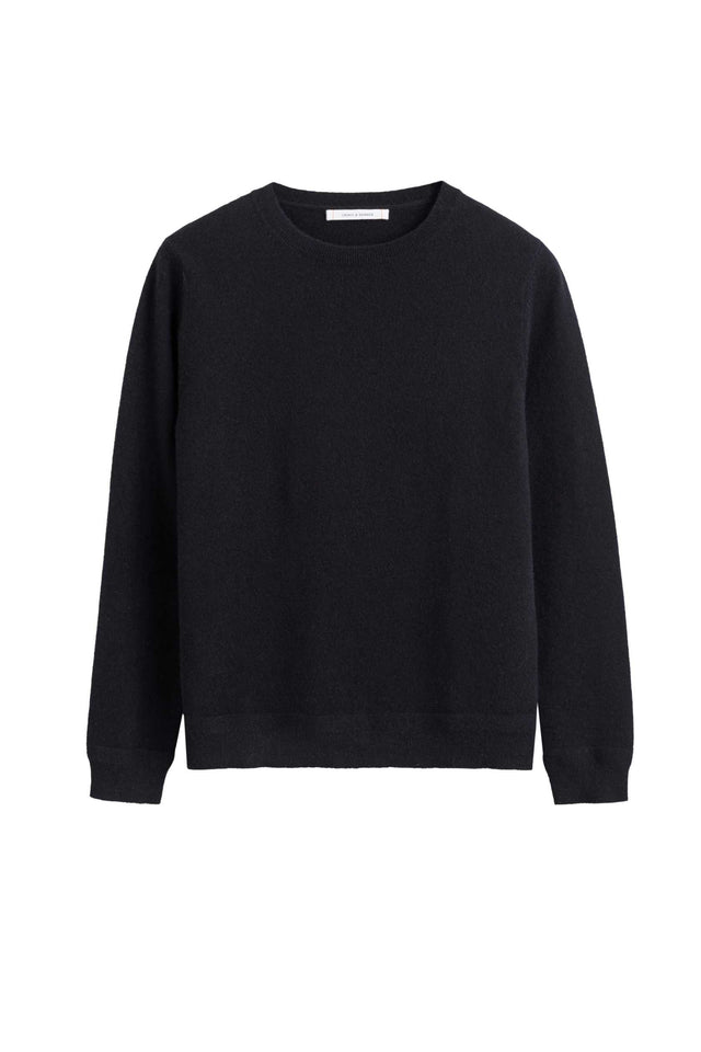 Black Cashmere Crew Sweater image 2