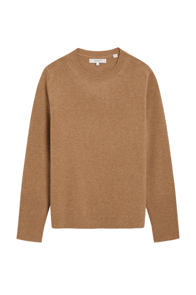 Camel Cashmere Boxy Sweater image 2