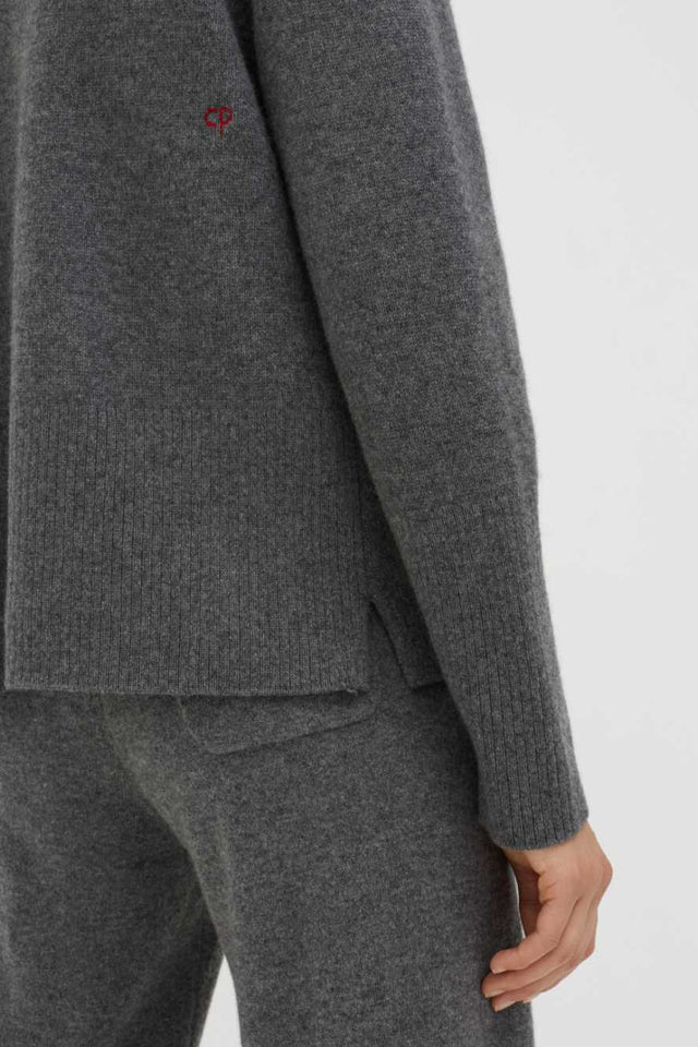 Grey Cashmere Boxy Sweater image 3