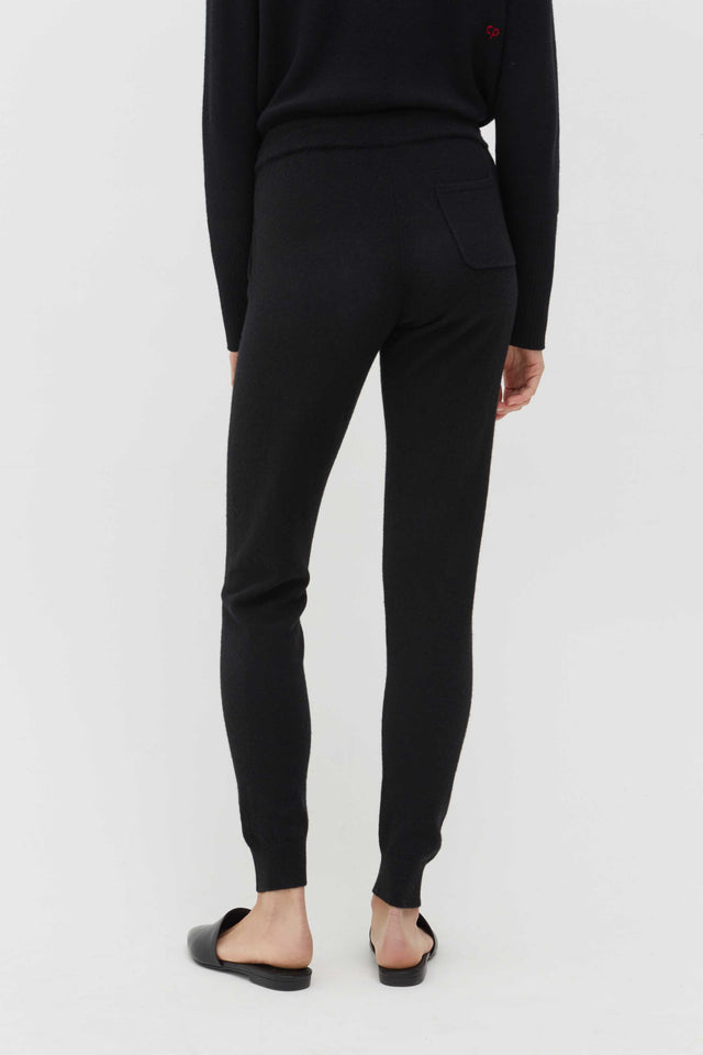 Black Cashmere Track Pants image 4