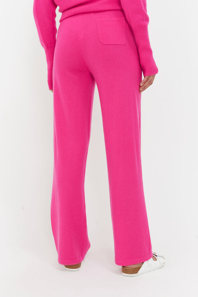 Fuchsia Cashmere Wide-Leg Pants image 3