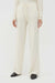 Cream Cashmere Wide-Leg Pants