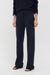 Navy Cashmere Wide-Leg Pants