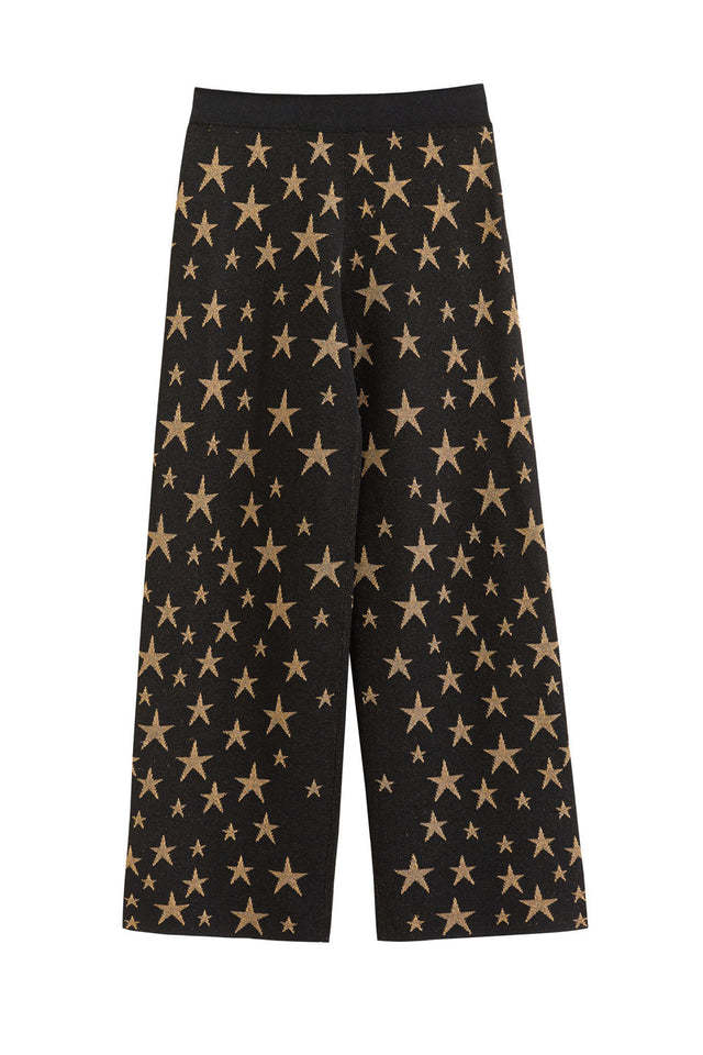 Black Lurex-Jacquard Star Trousers image 2